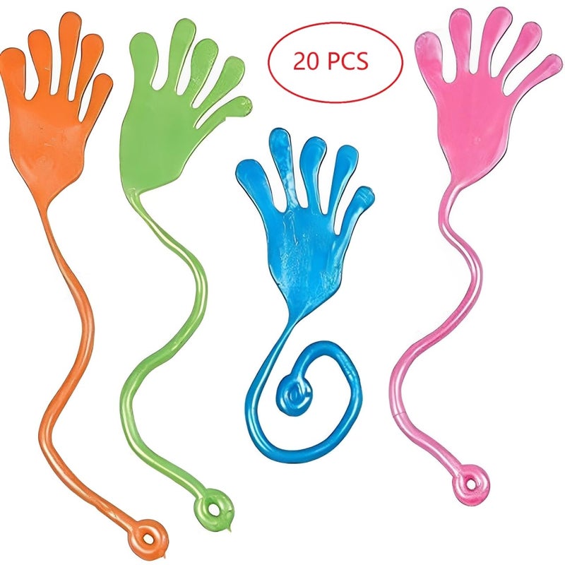 Tuko 20PCS Sticky Hands, Sticky Finger, Kids' Party Favor Sets, Fun Toys, Party Favors, Wacky Fun Stretchy Sticky Hands, Halloween Party Favors, Birthday Parties, Toys for Sensory Kids,20PCS - Image 2